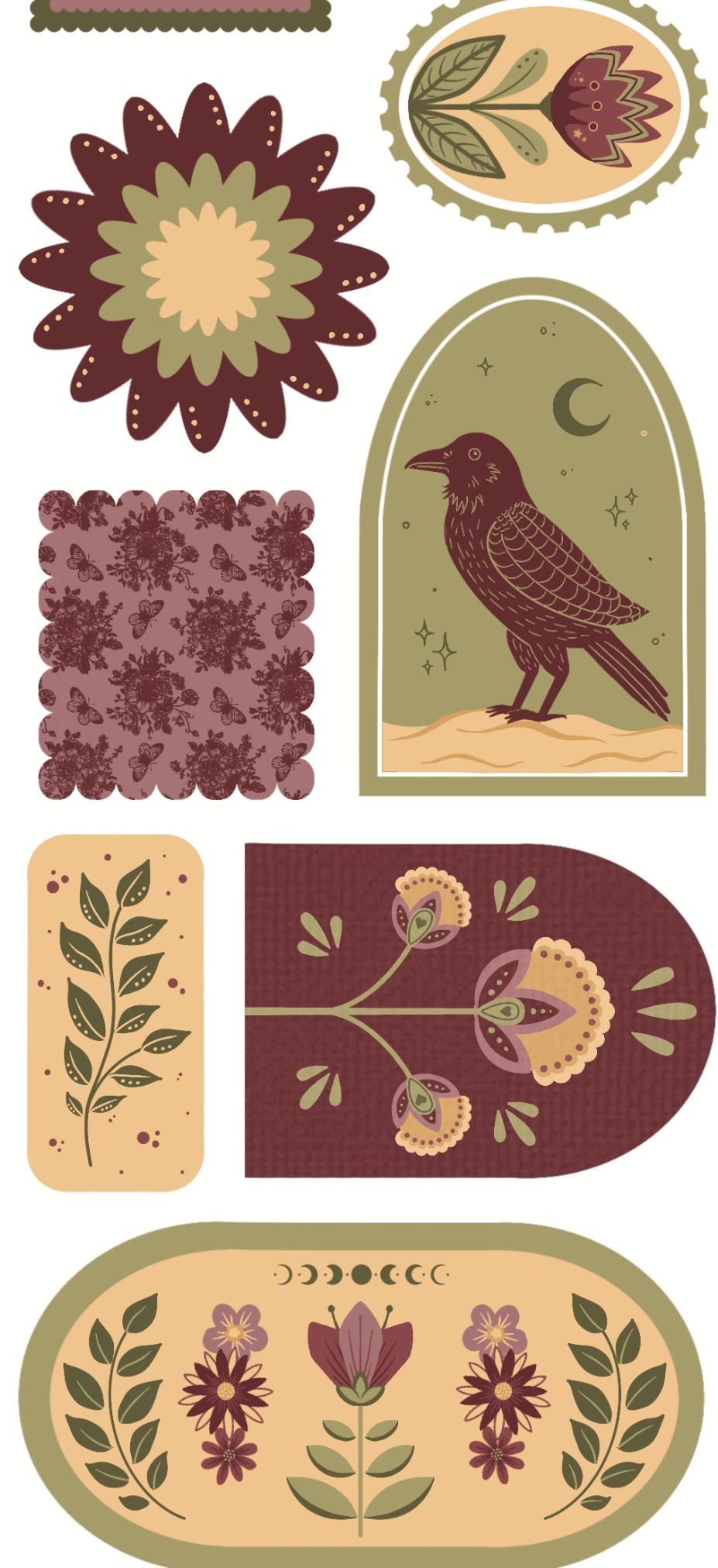FOLK TALES (Kiss-cut) PET Tape (Slavic Folklore & Mythology Journaling Sticker Roll 60 mm x 5m)
